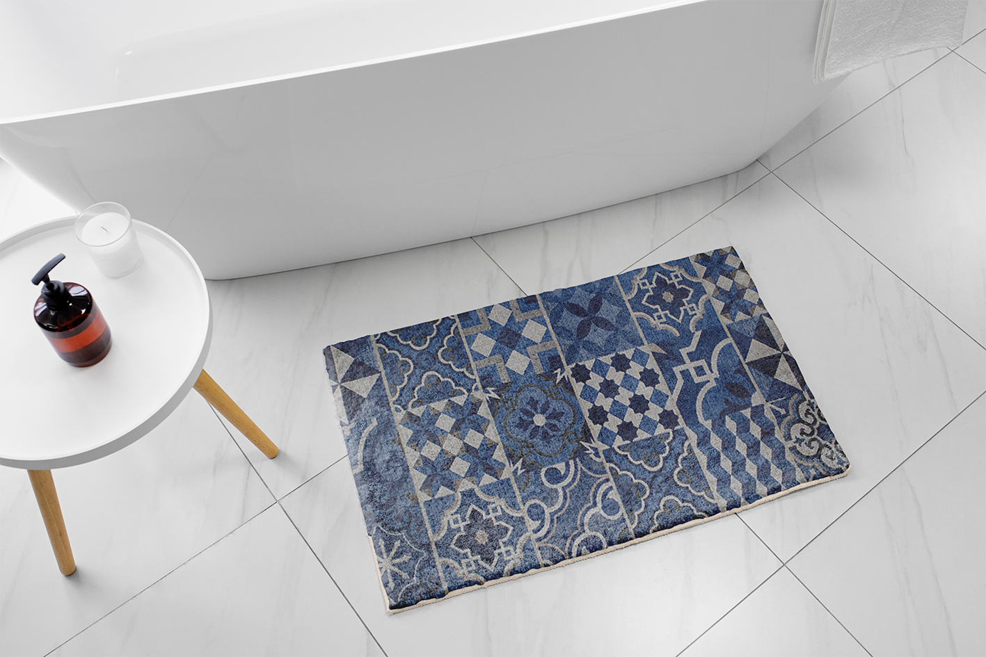 Tappeto Cementine Blu