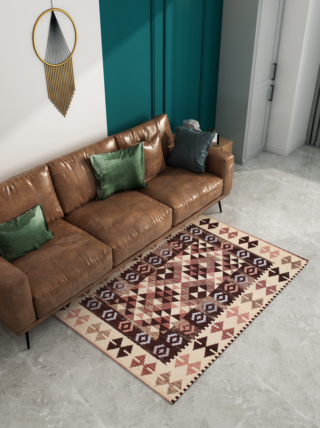 Tappeto Kilim Marrone