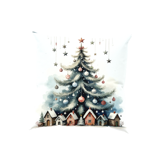 Cuscino Arredo Digitale Lurex Albero Villaggio